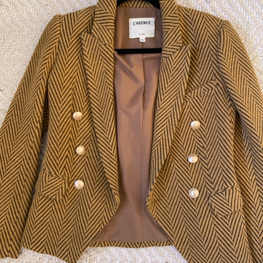 L’Agence marigold & black blazer